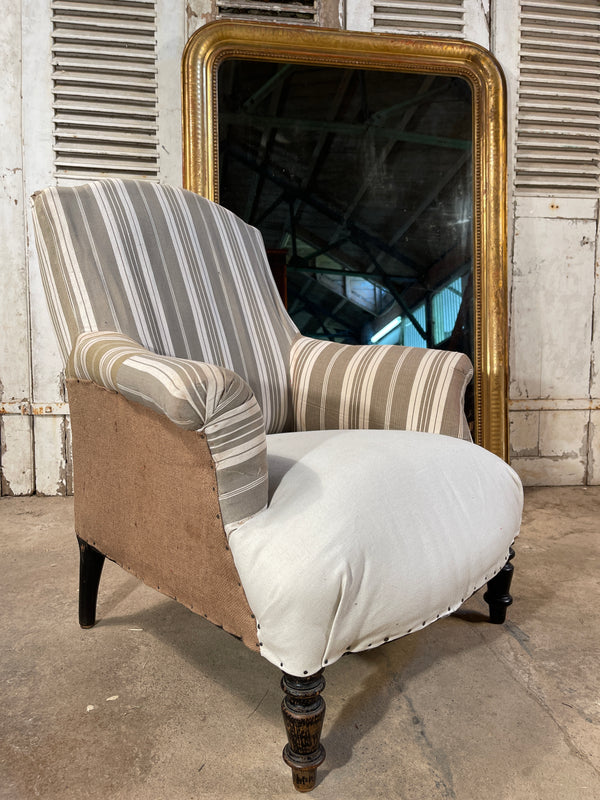 beautiful deconstructed antique napoleon iii french armchair circa 1850