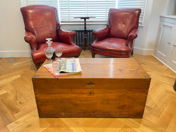 antique georgian camphor chest trunk coffee table