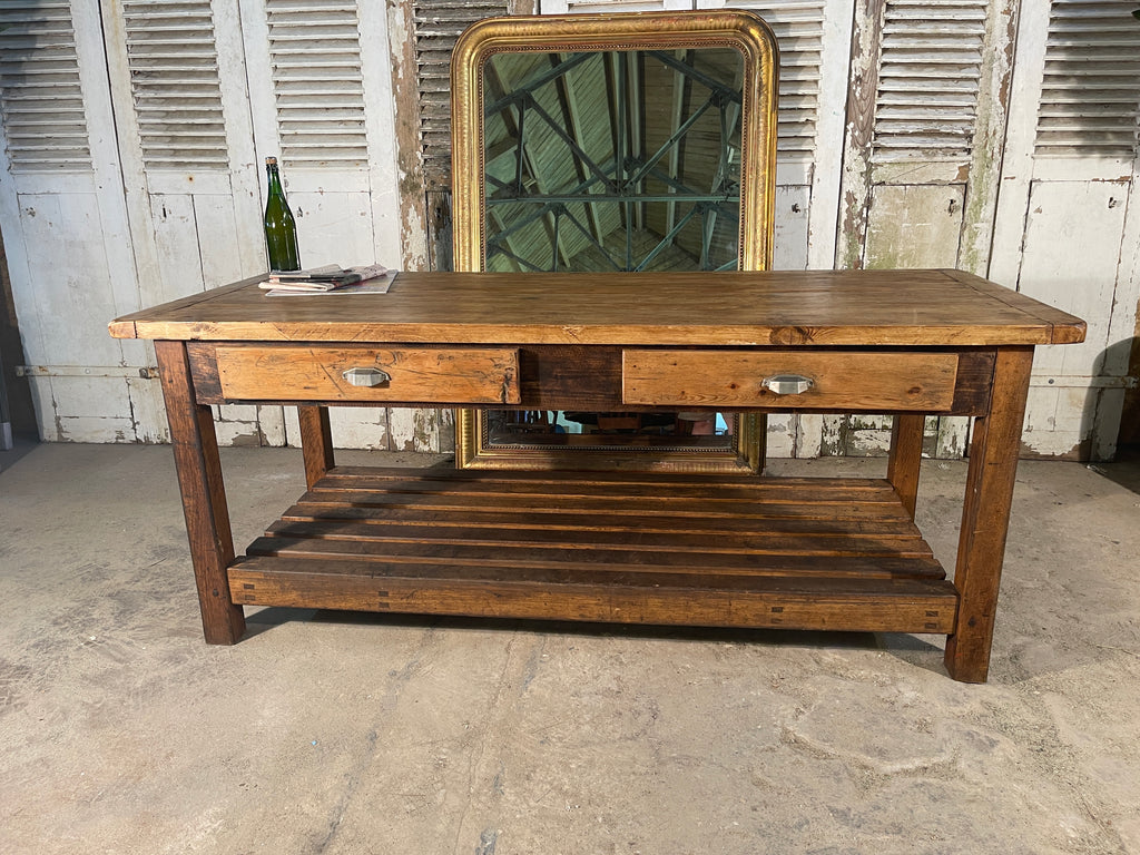 antique french drapers dining work table