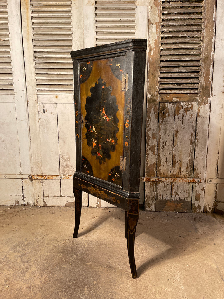 early antique george ii georgian painted chinoiserie cupboard on stand circa 1760
