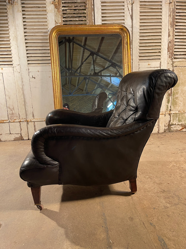 an exceptional leather bridgewater armchair attributed to howard & sons