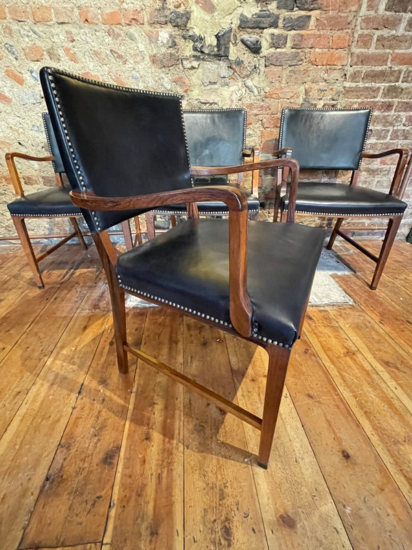 exceptional danish midcentury rosewood leather niels moller chairs