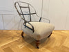 rare antique victorian iron back chair walnut legs