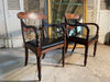 antique regency mahogany elbow chairs