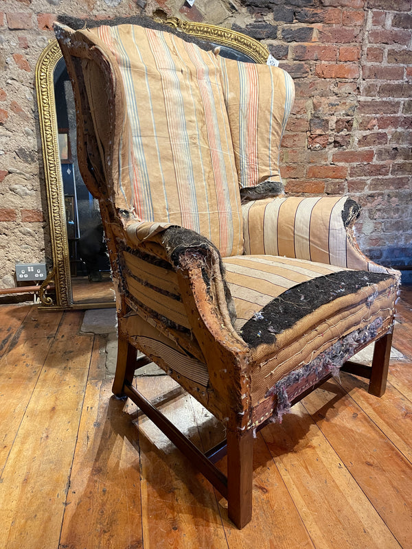 georgian wingback library chair