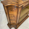 antique napoleon iii french burr walnut silk lined bookcase console table