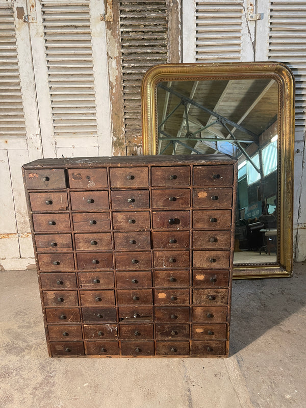 antique handmade engineers bank of drawers