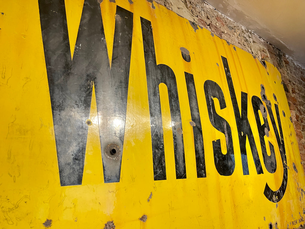 american antique enamel advertising bar whiskey drinking sign wall art
