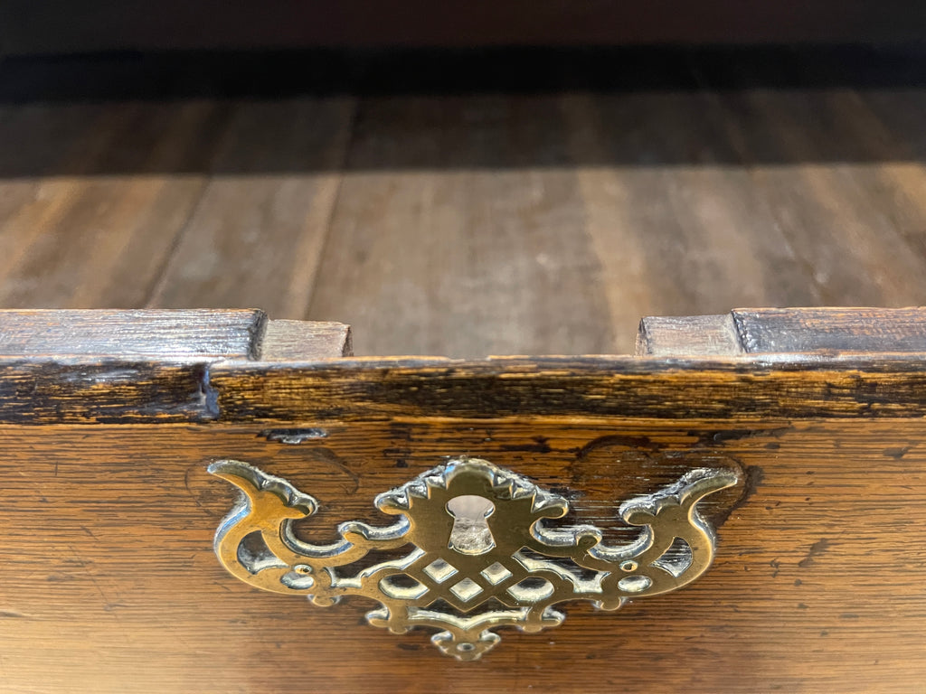early antique georgian oak lowboy console table