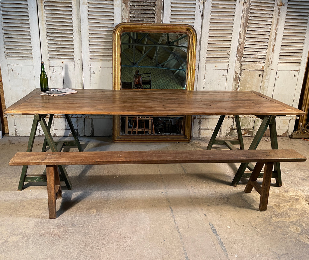 exceptional antique french provincial farmhouse refectory wine makers table circa 1900