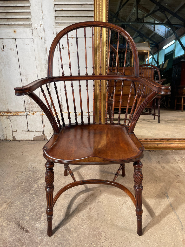 an exceptional early antique irish georgian windsor chair circa 1830 (one of a pair)
