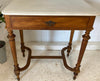 antique french mahogany marble console table